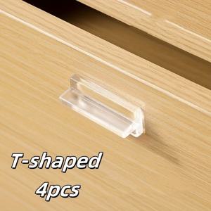 TEMU 4/8개 스퀘어 실리콘 손잡이 - 보이지 않는 서랍 및 문 손잡이, 강력 접착제, 나사 필요 없음, 내구성 있는 플라스틱, 현대적인 캐비닛, 서랍 및 홈 정리에 적합, 스타일리시한 디자인, 매끄러운 표면, 가구 업그레이드,세련된 디자인,현대적인 하드웨어,접착제 풀,노드릴 설치,손잡이,아파트 생활,DIY 애호가