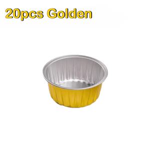 TEMU 20개 세트 고내열 논스틱 베이킹 몰드 - 쌓기 가능한 원형 케이크 팬, 쉬운 탈형, 최대 450°F (인덕션 호환), 내구성 있는 호일 컵케이크 & 미니 로프 몰드, 가정 및 상업용 주방, 웨딩 파티 베이킹