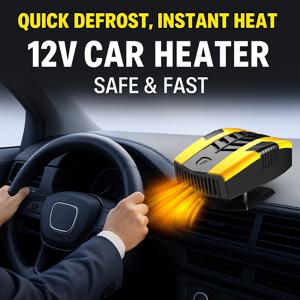 TEMU 12V 미니 휴대용 차량용 히터 & 제습기 - 120W 고속 가열, RV, 캠핑카, 버스, 트럭에 적합 - 과열 방지 기능이 있는 소형 차량용 히터, 차량용 히터