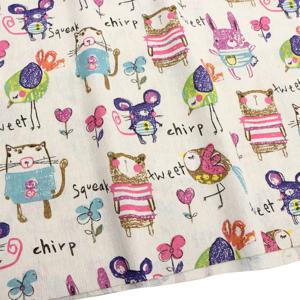 TEMU 1개 엑스트라 롱 50x150cm (19.68x59인치) 귀여운 동물 프린트 린넨 원단 - 파스텔 핑크, 블루, 옐로우, 그린, 퍼플, 화이트, 블랙, 베이지, 브라운, 그레이 - 퀼팅, 재봉, 홈 데코, 공예용 - 내구성이 좋고 관리가 용이한 수제 원단, 프로젝트, 소파