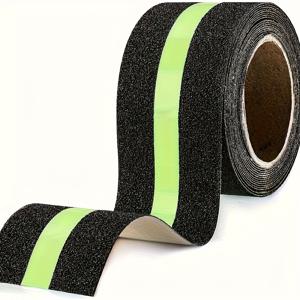 TEMU 미끄럼 방지 그립 테이프 - 야광 안전 기능, 내구성 PVC 미끄럼 방지 표면, 계단, 바닥, 벽용 – 실내/외 사용 가능, 가정, 사무실, 체육관, 건설 현장에 적합. 쉽게 부착 및 제거 가능한 스텝 노즈밴드, 계단 트랙션,내구성 있는 접착제,미끄럼 방지 질감,날씨에 강한 소재,트랙션 스트립