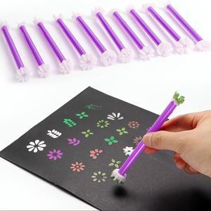 TEMU 새로운 10개 플로럴 패턴 도트 도구 세트, 20가지 도트 펜 모양, 만다라 엠보싱 스톤 도트 도구, 고양이 발자국 프린팅, 크리스마스 및 할로윈 완벽한 선물