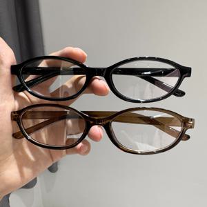 TEMU 2개 여성용 귀여운 라운드 안경 - 거북이 껍질 & 블랙 프레임, 비처방 라운드 안경, Y2K 스타일 데일리, 파티, 사진용 - 가벼운 풀림 프레임 (필요 없음) - 오벌 페이스