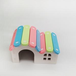 TEMU 돔 지붕이 달린 나무 햄스터 하우스 - 시리아 햄스터, 소형 동물 서식지, 튼튼한 나무 구조, 간편한 조립을 위한 아늑한 은신처 둥지