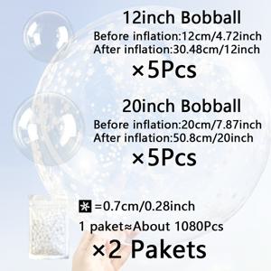 TEMU 12개 세트 (12인치 눈송이 풍선 5개 + 20인치 눈송이 풍선 5개 + 눈송이 컨페티 2개) - 헬륨 충전 부유형 웨이브 풍선, 크리스마스 눈송이 투명 풍선 장식, 겨울 파티 데코