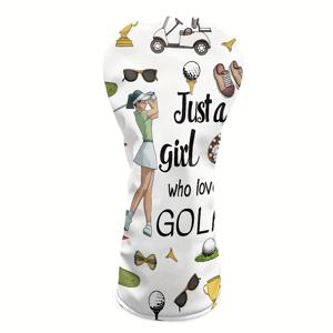 TEMU 골프 클럽 헤드 커버 - PU 합성 헤드 커버 ( 우드, , 드라이버 헤드용) - 내구성, 스크래치 방지, 남녀 골퍼를 위한 스타일리시 디자인, 골프 액세서리, 골프 클럽 보호, 재미있는 디자인