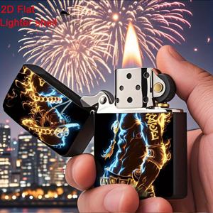 TEMU 원피스 디자인 Ace가 있는 1개 ZP 메탈 라이터 쉘 - 튼튼한 휴대용 리필형 불꽃 점화, 컴팩트 보호 케이스 (전기타자 & 라이터용), 남녀, 아빠, 엄마를 위한 특별한 선물 (연료 미포함), 전기타자 액세서리, 스타일리시 액세서리