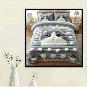 TEMU 5D 페인팅 키트 (풀 드릴 십자수 포함) - 프레임리스 , 3D 효과 라운드 퍼즐, 40x40cm/15.75x15.75in, 생생한 플로럴 디자인 (성인 및 초보자용), 섬세한 장인 정신, 고품질