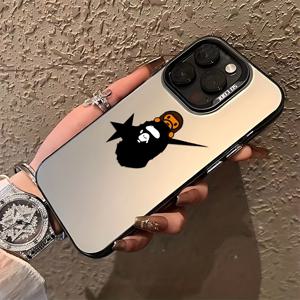 TEMU 크리에이티브 작은 원숭이와 원숭이 머리 폰 케이스, 아이폰 17 16e 16 15 14 13 12 11 미니 프로 맥스 에어 X XR XSMAX 8 7 플러스 호환, 안티 폴 매트 백 커버, 충격 방지 커버,장난기 넘치는 휴대폰 액세서리,내구성 있는 케이스,가벼운 커버,스타일리시 케이스,트렌드 팔로워