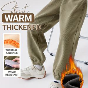 TEMU 1개 남아용 코듀로이 팬츠 겨울 보온 두꺼운 바지 - 헤비듀티 따뜻한 캐주얼 웨어, 세탁기 사용 가능한 긴 바지, 야외 활동용 - 키즈 의류 (큰 아이 & 작은 아이), 야외 활동에 완벽
