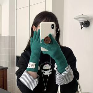 TEMU 6계절 여성용 터치스크린 친화성 장갑 - 보온성, 부드러운 원단, 탄성 커프스 & 터치스크린 호환, 여성용 풀 핑거 장갑, 여성용 겨울 장갑, 남성용 겨울 장갑, 겨울여성장갑, 여성장갑, 장갑 여성, 겨울장갑 여성, 반장갑, 핸드워머