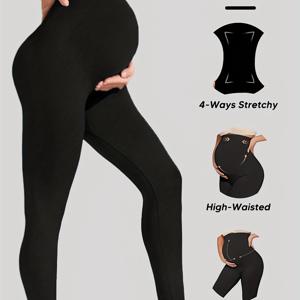 TEMU 두꺼운 임산부 레깅스, 큰 배를 가진 분들에게도 적합. 대형 사이즈 가을 겨울 레깅스, 타이트핏 크롭팬츠, 부드럽고 탄력 있는 고허리 디자인, 세탁기 사용 가능, 임산부 지원 웨어,임신 복부 지지대,플러스 사이즈 임산부용,타이트 핏 레깅스,크롭 길이,복부 컨트롤 핏,두꺼운 지지력 있는 구조