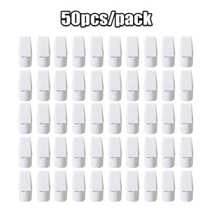 TEMU 전문가용 흰색 미니 지우개 연필 뱉개 세트 - 정밀 지우기를 위한 토치 가죽 질감, 지우개 50개, 스케치, 페인팅, 쓰기, 교정, 문구 용품, 학교용 지우개, 스케치 필수품, 세련된 지우개 디자인에 적합