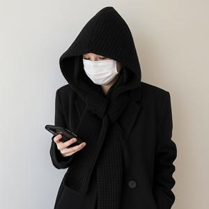 TEMU 여성용 패션 스카프, 후드 넥 워머, 따뜻하고 포근한 원피스 디자인, 부드럽고 편안한 12가지 스타일 스카프 모자