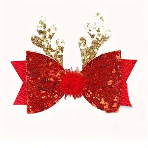 TEMU 엘크 뿔 강아지 & 고양이 헤어 클립 - 반짝이는 뿔 & 빨간색/리본 장식 - 크리스마스, 할로윈, 포메라니안, 시츄, 요크셔 테리어용 비독성 코스튬 액세서리 - 반짝이는 펫 칼라