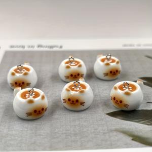 TEMU 2D 플랫 - 6개 귀여운 고양이 참, 표현력 있는 눈 & 푹신한 귀, 레진 동물 펜던트, 주얼리 제작, 비즈, 공예용 - 목걸이, 키체인, 가방, 팔찌용으로 간편하게 부착 가능한 플랫백 참 (접착제 불필요)