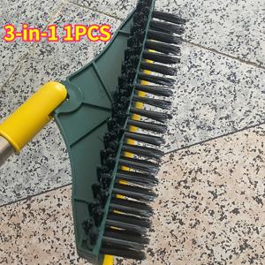 TEMU 3-in-1 헤비 듀티 청소 브러쉬 (긴 손잡이 & 회전 기능) - 헤비 듀티 플라스틱 구조, 3-in-1 바닥, 틈새 & 창문 청소 (인체공학적 그립), 가정 및 상업용, 욕실, 주방, 샤워 청소에 적합