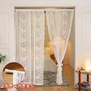 TEMU YYT 레이스 커튼, 침실, 거실, 식당, 주방 및 베란다 등 홈 데코레이션용 레이스 커튼 방문 가리개 커튼 문발 커튼 예쁜 커텐 방문 커튼 쉬폰 커튼 가리개 커튼 암막 양문형 우아한 장식용 커튼 모기 및 파리 방지, 사계절 용품