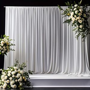 TEMU 우아한 화이트 새틴 웨딩 백드롭 - 9.94피트 X 6.63피트 | 풍성한 녹색과 크림 꽃이 있는 꽃무늬 디자인 | 생일, 기념일, 발렌타인데이, 어머니날 등에 완벽함 | 결혼식, 브라이덜 샤워, 무대 장식, 베이비 샤워 및 휴일 축하, 웨딩 장식, 할로윈 장식, 크리스마스 장식용 폴리에스터 원단