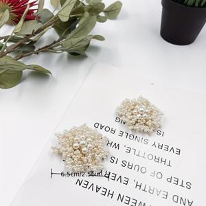 TEMU 1 쌍의 가짜 진주 디자인 분리 가능한 신발 버클 웨딩 하이 힐 장식, 여성들에게 좋은 선물