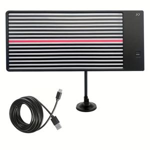 TEMU 베스퍼 자동차 덴트 리플렉터 LED PDR 램프 라인 보드 라이트 - USB 및 배터리 구동 듀얼 모드, 정밀한 차체 덴트 감지 및 제거를 위한 인체공학적 핸들, 마운팅 브래킷 포함, 자동차 바디 수리 도구, 세련된 디자인의 내구성 있는 구조