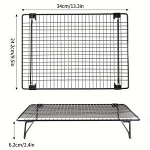TEMU 1개 주철 빵 냉각 랙 - 비스틱, 식품 안전 메쉬 트레이, 베이킹 & 요리용, 페이스트리, 비스킷에 적합 - 홈 베이커를 위한 필수 주방 도구