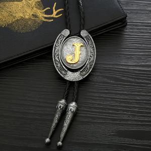 TEMU 서부 대문자 버클 폴로 넥타이, 남성 액세서리