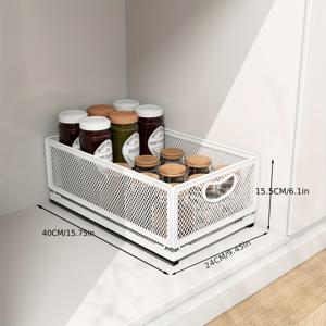 TEMU 1개, 서랍장 바구니, 주방 조미료 병 보관 바구니, 다기능 보관 바구니, 옷장 보관 홈 용품