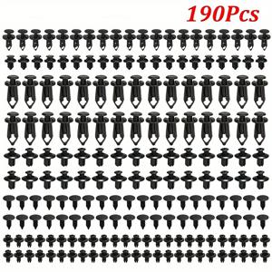 TEMU 190 Pcs 범용 자동 패스너 클립 - 자동차 머드 플랩, 스플래시 가드, 범퍼 용 ABS 플라스틱 리벳 클립 세트 - 다목적 자동차 리테이너 구색 키트