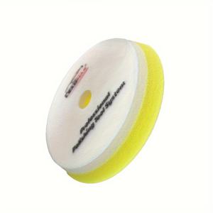 TEMU 1개 이중 색상 베벨 엣지 폼 폴리싱 패드, 자동차 미용 폴리싱 왁스 스펀지 트레이, 자동차 헤비 폴리싱 패드, 진동 던지기 기계 특수 5인치 던지기 디스크, 이중 스펀지 디스크, 페인트 스크래치 제거용 GA 폴리싱 휠