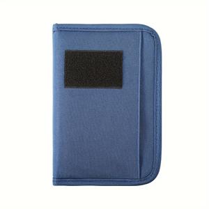 TEMU 코시베이트 A6 전술 노트북 - 방수 기능, 리필 가능한 6링 바인더, 지퍼 패드폴리오 & 명함 거치대, 튼튼한 폴리에스테르, 블루