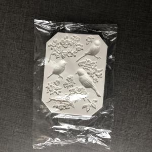 TEMU 실리콘 새와 꽃가지 퐁당 몰드 - 까치 새 모양 컵케이크 토퍼, 케이크 장식, 초콜릿 캔디, 점토 몰딩 도구