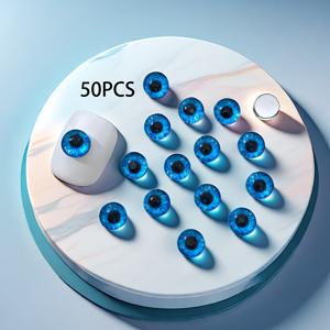 TEMU 50개의 수지 DIY 동물 눈 액세서리 - 쥬얼리 만들기와 네일 아트에 완벽