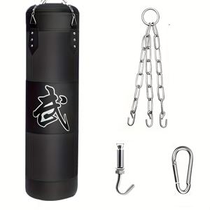 TEMU 47인치 튼튼한 옥스포드 천 행잉 복싱 샌드백 세트 - 태권도, 피트니스 및 무에타이 훈련에 이상적