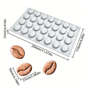 TEMU 실리콘 커피 빈 몰드 - 초콜릿, 퐁당, 하드 캔디, 디저트, 플라스터 아로마테라피 - 다목적 주방 DIY 크래프팅 베이킹 용품 - 크리스마스, 할로윈, 부활절, 하누카, 추수감사절을 위한 축제 실리콘 스텐실 - 1 팩