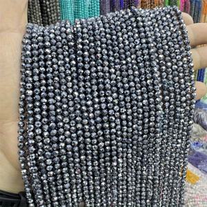 TEMU 자연적인 타일 테라헤르츠 스톤 비즈, DIY 보석 만들기용 라운드 패션 스톤, 팔찌 및 목걸이 액세서리, 플레팅 없음 - 공예 용품