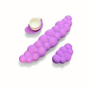 TEMU 3pcs 데스크탑 컴퓨터 키보드 패드 마우스 손목 패드 - 인간공학 마우스 패드 메모리 폼 마우스 패드 게임 및 사무실, 홈 노트북 마우스 패드 쉬운 타이핑 및 손목 지원 세트 자주, 파란색, 핑크