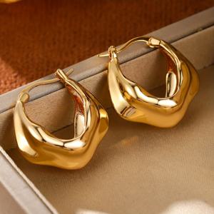 TEMU 1 쌍 빈티지 기하학적 드롭 귀걸이, 14K 금박 구리 합금, 니켈 프리 귀개, 일상 착용 및 선물로 이상적, 추수감사절 및 데이에 이상적