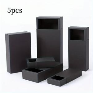 TEMU 5가지 색상의 슬라이드 종이 상자 세트 - 다목적 DIY 선물 포장 결혼식, 생일, 기념일, 졸업 - 뚜껑이 있는 종이 공예 보관함 - 크리스마스, 할로윈, 추수감사절, 새해를 포함한 축제 행사에 적합