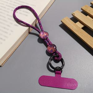 TEMU 스톤 컬러 패턴 심플 핸드 스트랩, 조절 가능한 짧은 휴대폰 끈 클립온 휴대폰 케이스 범용 분실 방지 끈|핸드폰스트랩