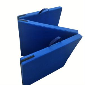 TEMU 세층 접이식 체육관 매트, PVC 단색 스포츠 매트, 피트니스, 댄스, 요가에 적합 - 내구성, 방수, 미끄럼 방지 훈련 매트, 앉는 운동, 스포츠에 적합