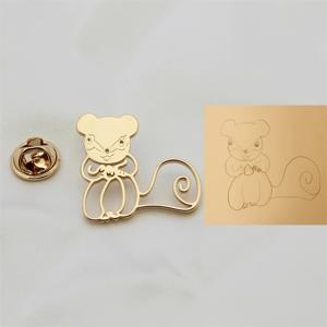 TEMU 1pc 여성용 맞춤 손그림 이름 로고 브로치 - 스테인레스 스틸, 개인화된 만화 스타일 핀, 18K 금 도금, 일상 착용 및 선물에 이상적, 크리스마스 휴일 적절, 올 시즌 액세서리용