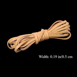 TEMU 5미터 원활한 소가죽 가죽 코드 - DIY 보석 만들기, 팔찌 및 목걸이 액세서리용 평평한 3-6mm 스트랩