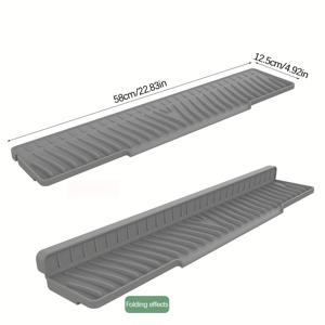 TEMU 실리콘 주방 싱크대 스플래시 & 배수 매트 - 미끄럼 방지, 접이식, 다색상 (7.5cm x 1.5인치) - 스테인리스 싱크대가 있는 현대적인 주방에 이상적