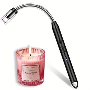 TEMU USB 전원 전자 점화기 라이터, 고속 충전 리튬 배터리, 장시간 사용 170mAh, USB-C/Type-C & USB-A 호환, 인체공학적 그립 & 안전 잠금 - 캠핑, 바베큐, 주방, 촛불, 가스레인지, 실내/외부 사용 가능한 컴팩트 휴대용 점화기 - 가스, 프로판, 오일 호환 - 비상 대비 및 야외 모험에 이상적|USB|캠핑용품|USB
