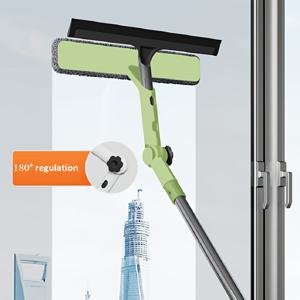 TEMU 2-In-1 창 청소 도구, 대체 천 1개 포함, 이중면 유리 청소용 텔레스코픽 핸들, 고층 창, 야드, 유리 표면 및 자동차에 적합, 수동 청소 도구.|수세미