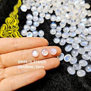 TEMU 3pcs 자연적인 달석 오발/원형/하트 모양 카보콘 작은 링 얼굴 - 보석 만들기 DIY 액세서리 펜던트 링 귀걸이