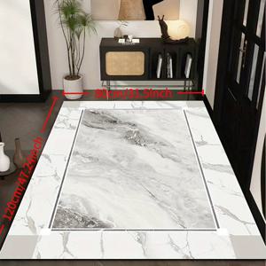 TEMU 1개 추상적인 대리석 패턴 미끄럼 방지 바닥 매트, 빠른 건조 및 흡수성, 욕실 문, 샤워 입구 및 욕조 옆면에 이상적 - 현대적인 홈 데코, 욕실 매트에 완벽