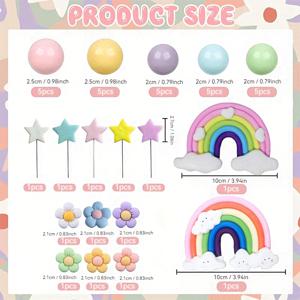 TEMU 38pcs 결혼 생일 기념일 졸업 파티 용품 플라스틱 케이크 장식, 테마, 범용, 전기 없음, 깃털 없음, 결혼식, 생일, 기념일, 졸업, 한카, 추수감사절, 새해, 범용 축하