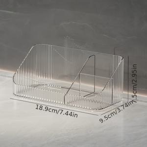 TEMU 아크릴 욕실 정리함 - 및 메이크업 용, 거울 캐비닛이 있는 투명 카운터탑 스토리지 랙, 립스틱, 크림 및 기숙사 필수품에 적합, 욕실 정리함 및 스토리지